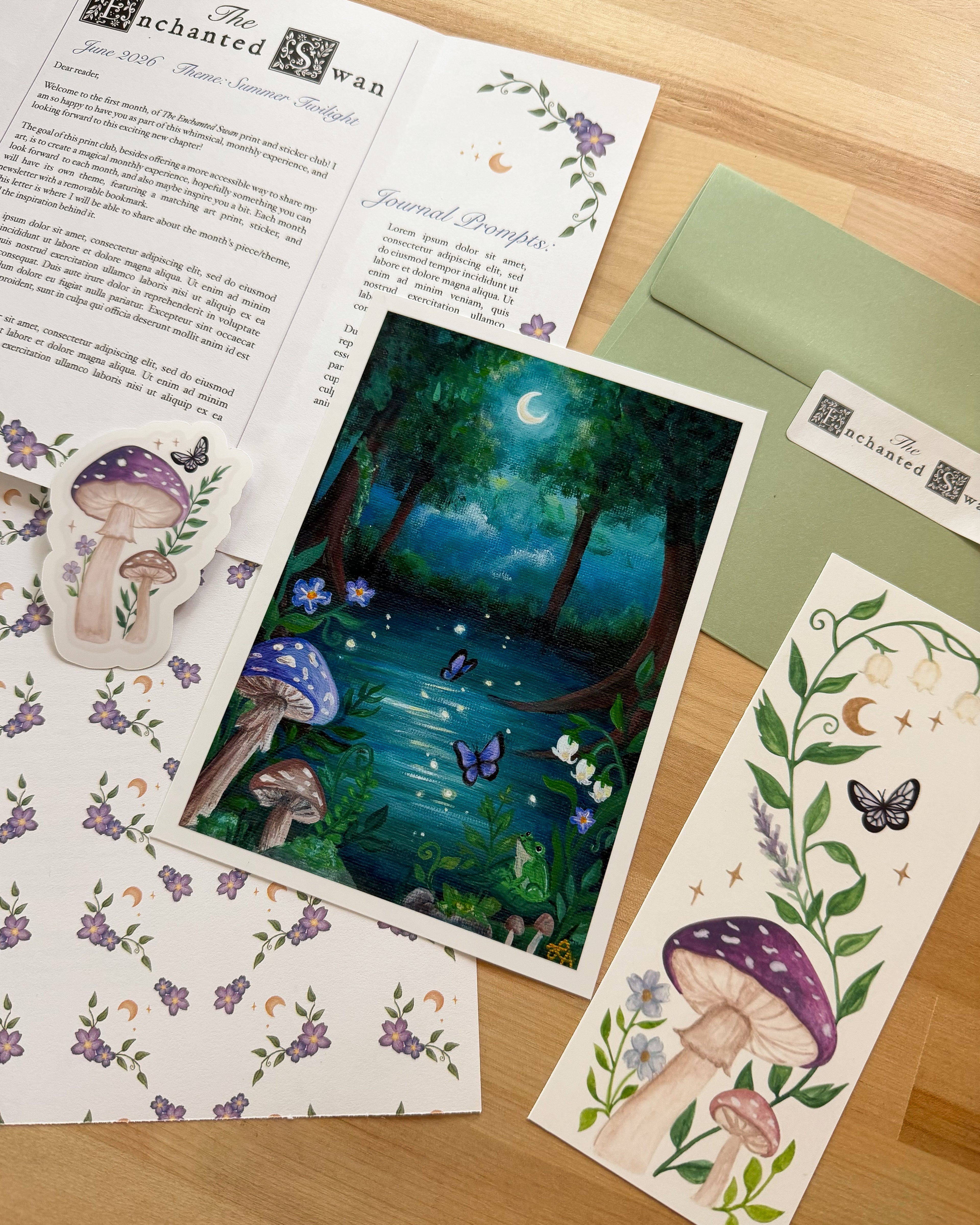 The Enchanted Swan Print Club | August
