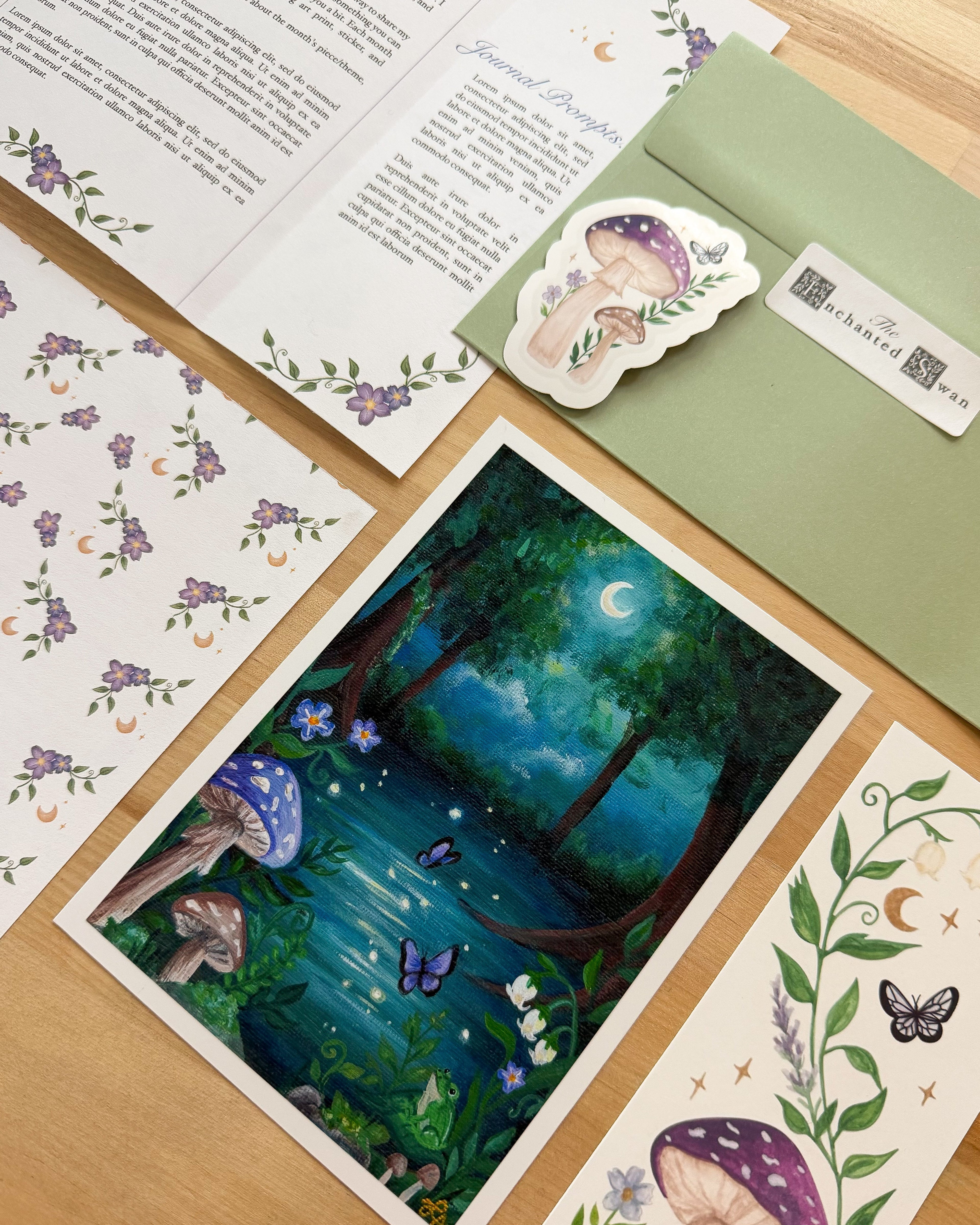 The Enchanted Swan Print Club | August