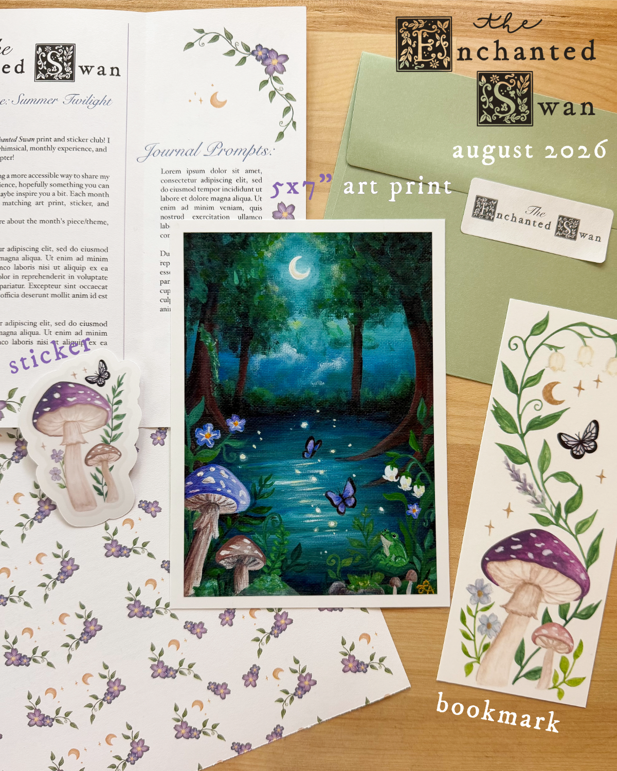 The Enchanted Swan Print Club | August